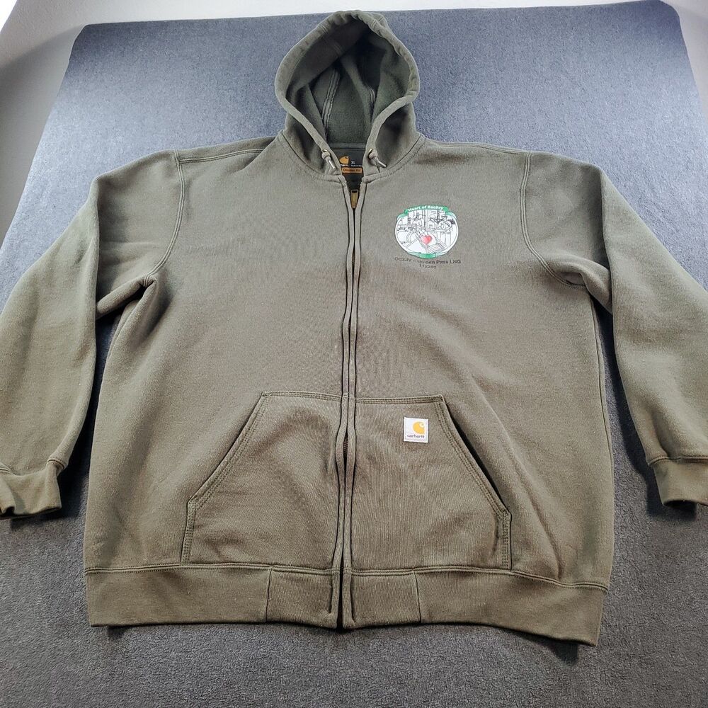 Carhartt Hoodie Heart of Zachry Mens Green Original Fit  Size XL
